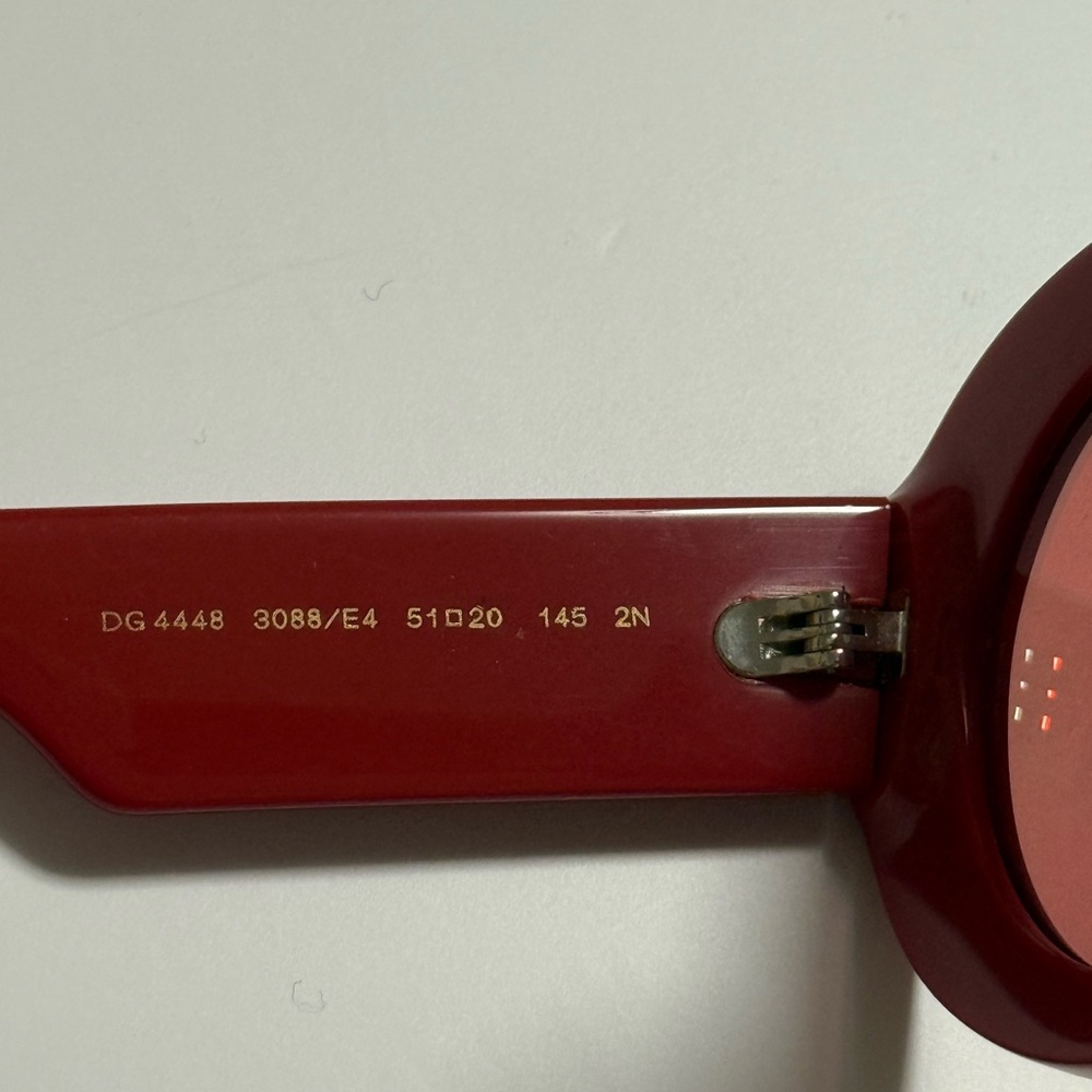 DOLCE & GABBANA Red Oval Sunglasses - Picture 8 of 9